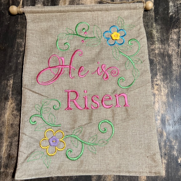 Easter Decor He Is Risen indoor flag - Picture 1 of 3